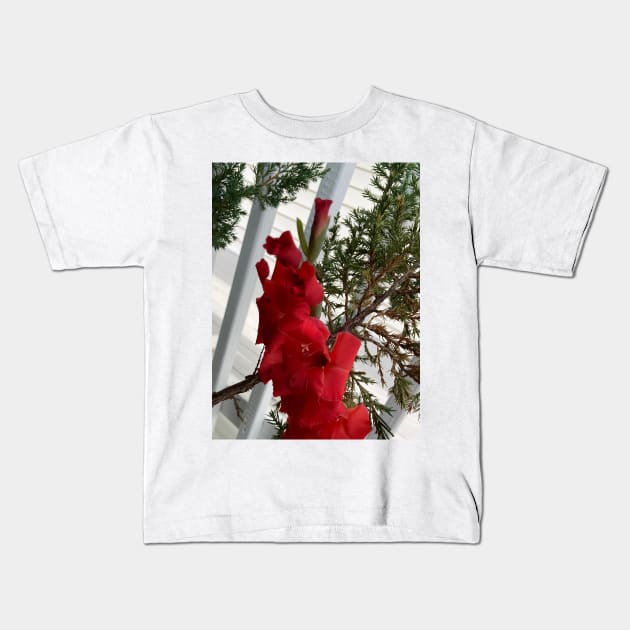 Gladiolus Kids T-Shirt by Amanda1775